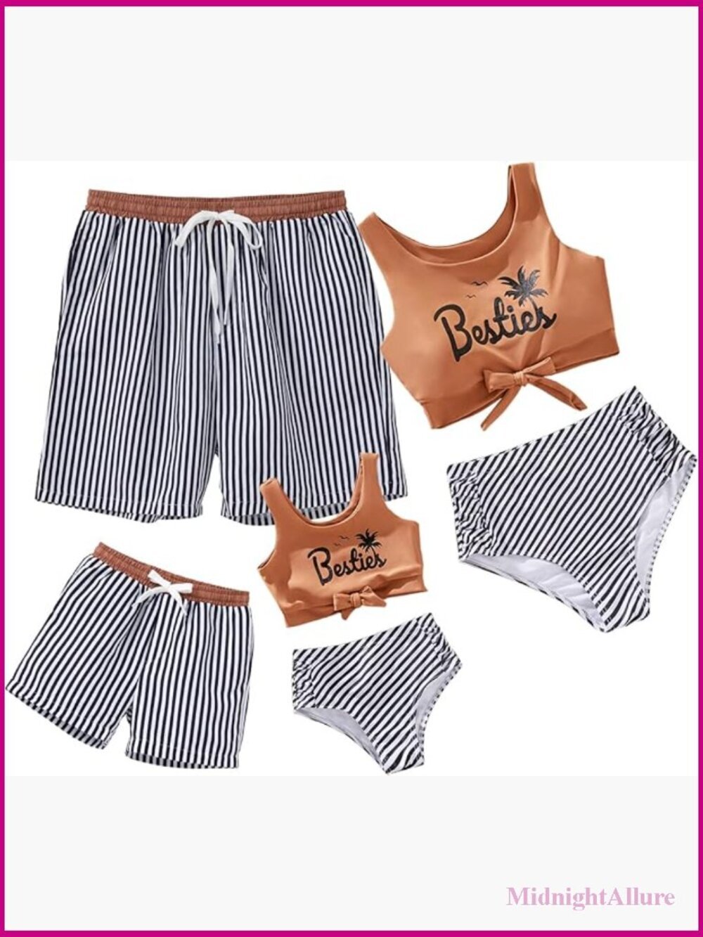 Mommy and Me Swimsuits Two Piece Bikini Set Tank Top and Bottom